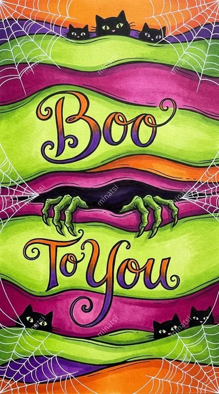 Halloween Marker Typography Art