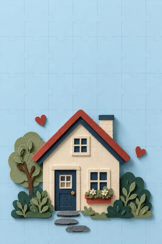 Layered Paper Seasonal Card Art