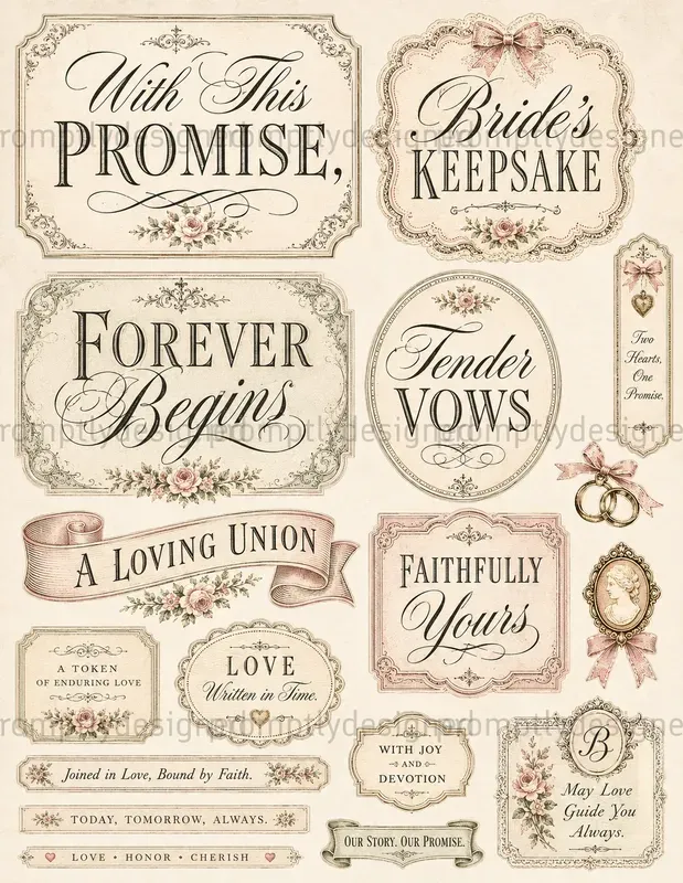 Victorian Typography Scraps