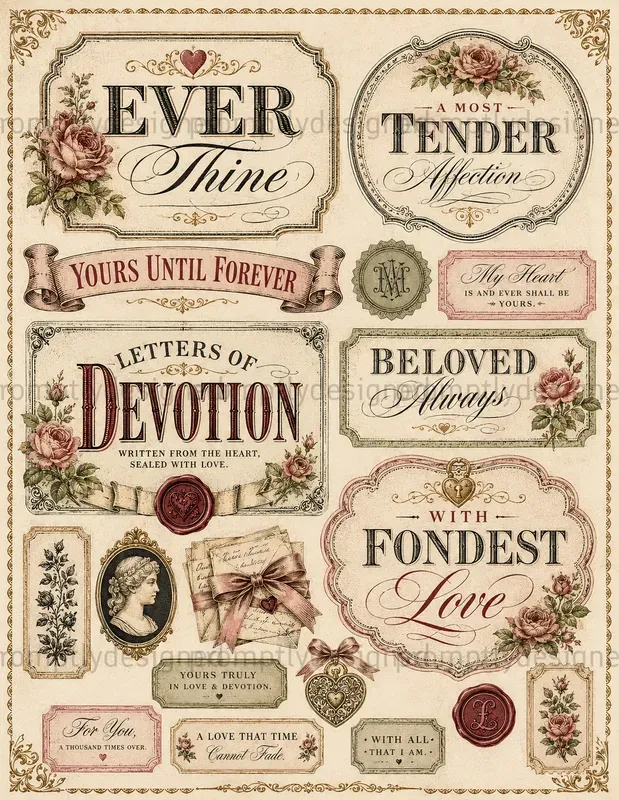 Victorian Typography Scraps