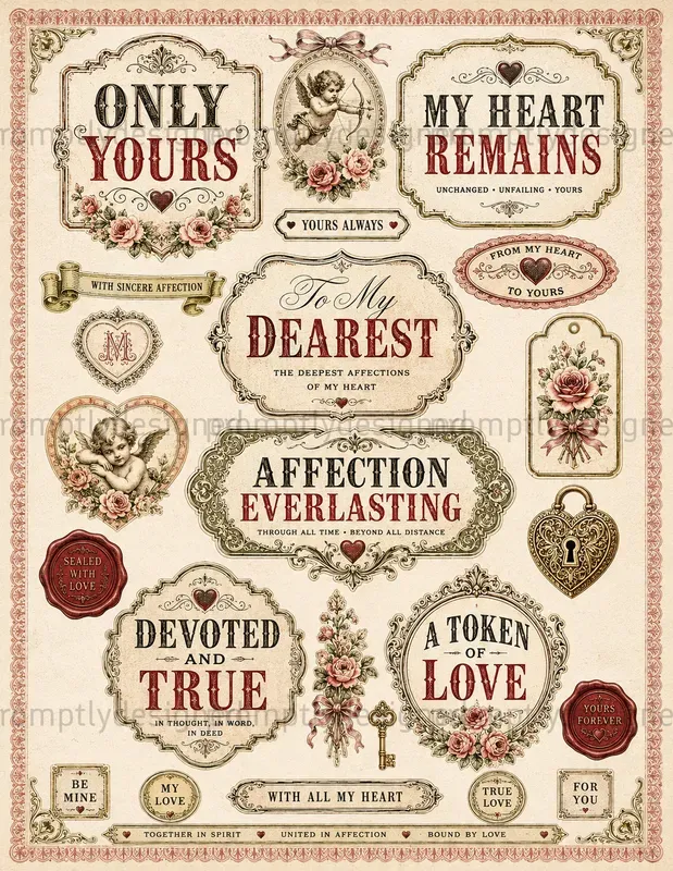 Victorian Typography Scraps