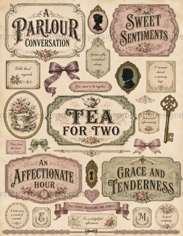 Victorian Typography Scraps