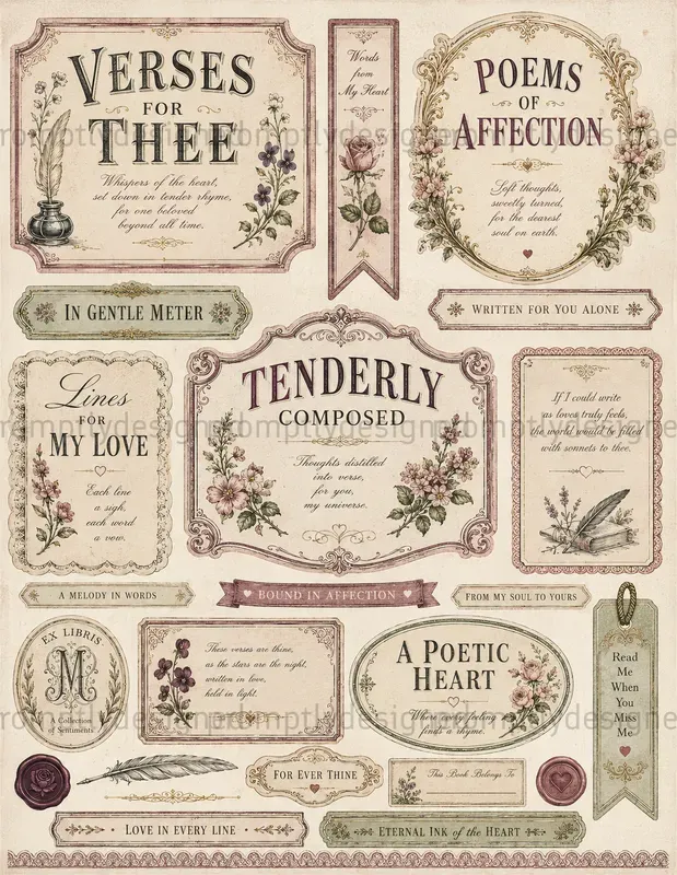 Victorian Typography Scraps