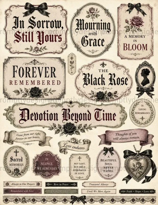 Victorian Typography Scraps