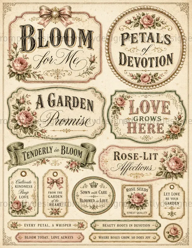 Victorian Typography Scraps