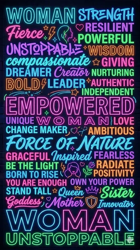 Neon Synonym Typography Posters