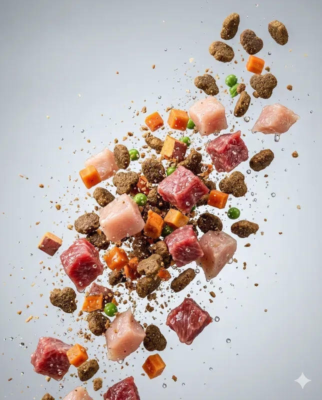 Dynamic Floating Food Explosions