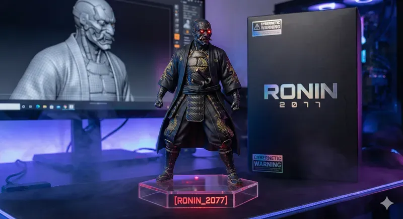 Cyberpunk Neon Figurines Generator