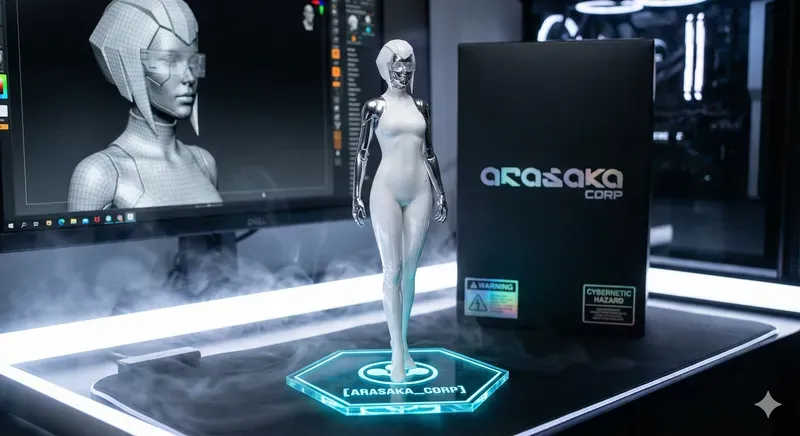 Cyberpunk Neon Figurines Generator