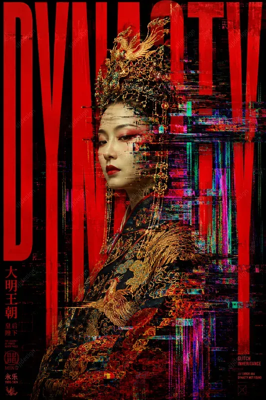 Glitch Royalty Brutalist Posters