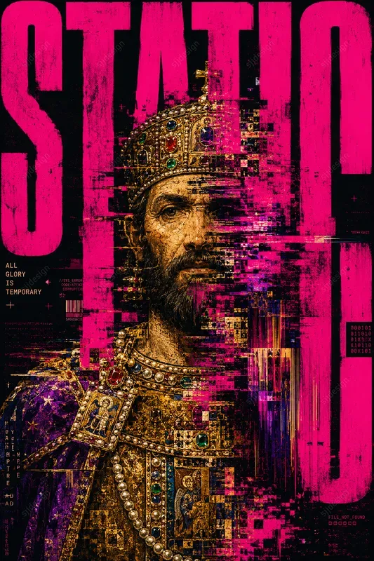 Glitch Royalty Brutalist Posters