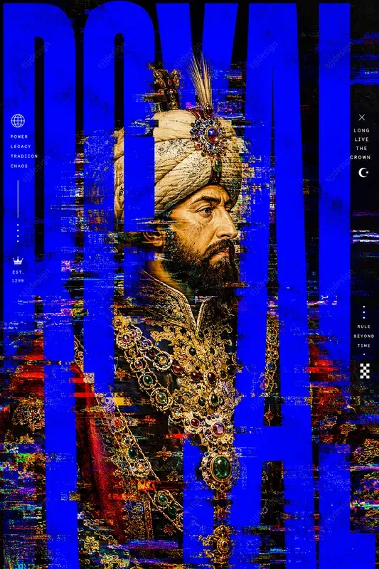 Glitch Royalty Brutalist Posters