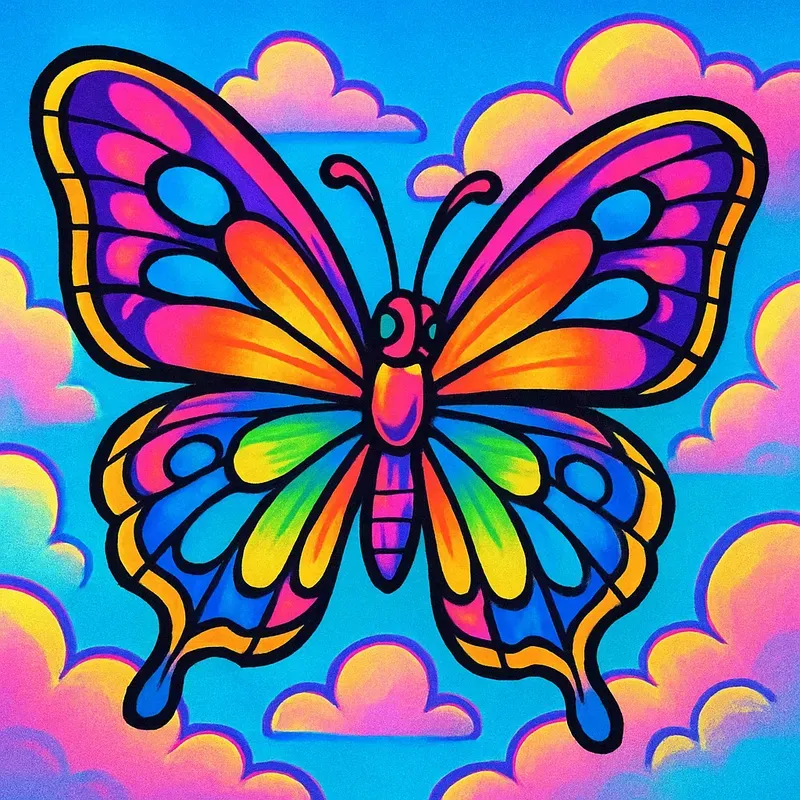 Vibrant Trendy Sticker Art Designs