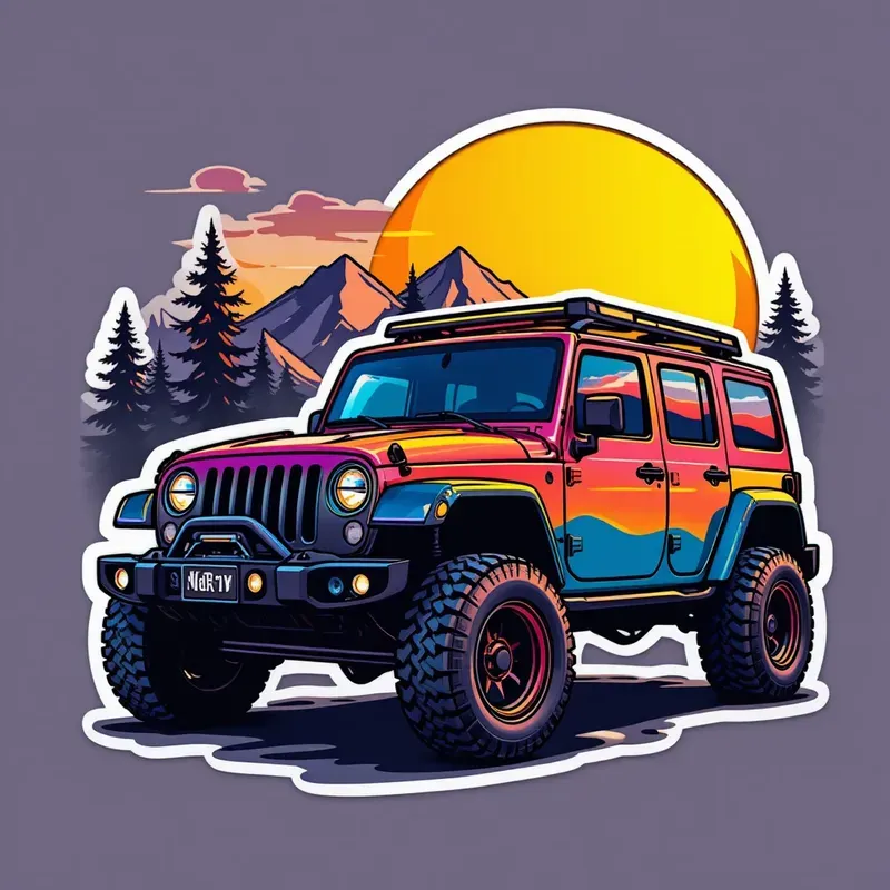 Vibrant Trendy Sticker Art Designs