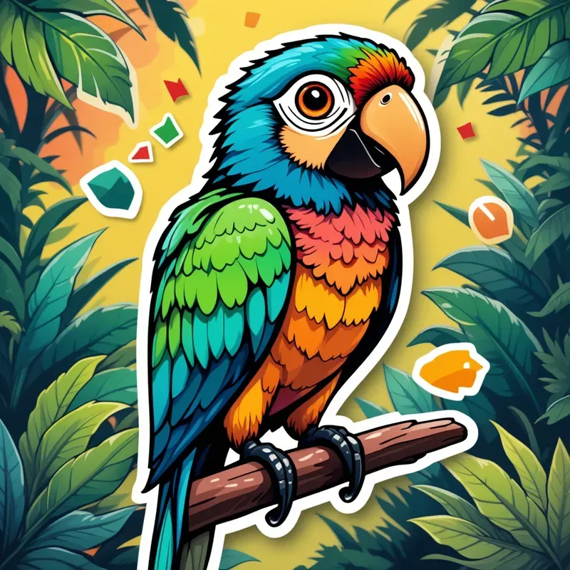 Vibrant Trendy Sticker Art Designs