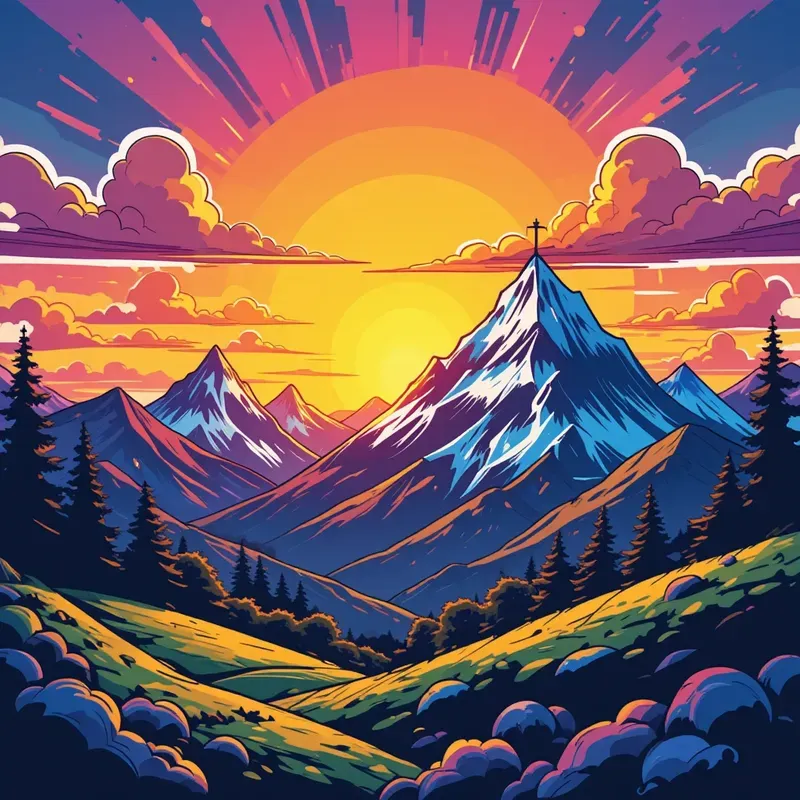 Vibrant Trendy Sticker Art Designs