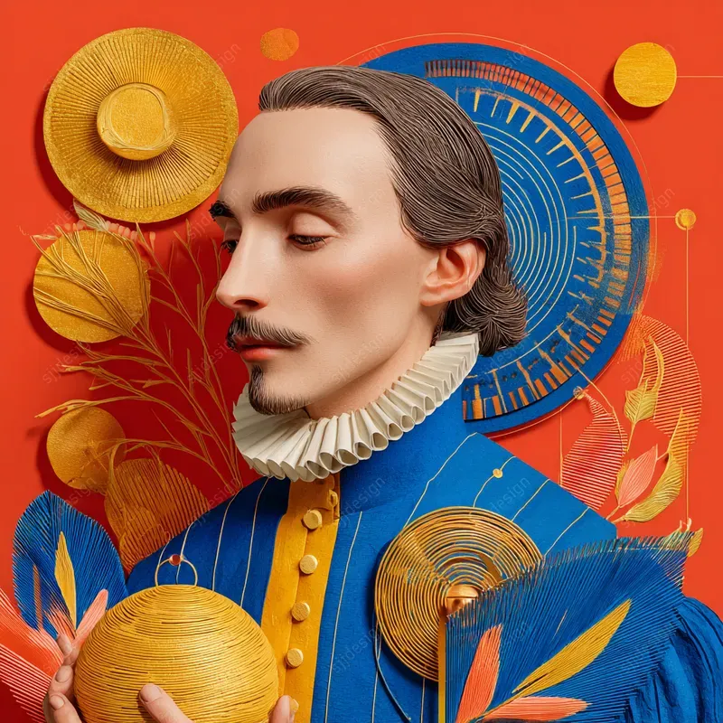 Bold Retro Futurism Portrait Art