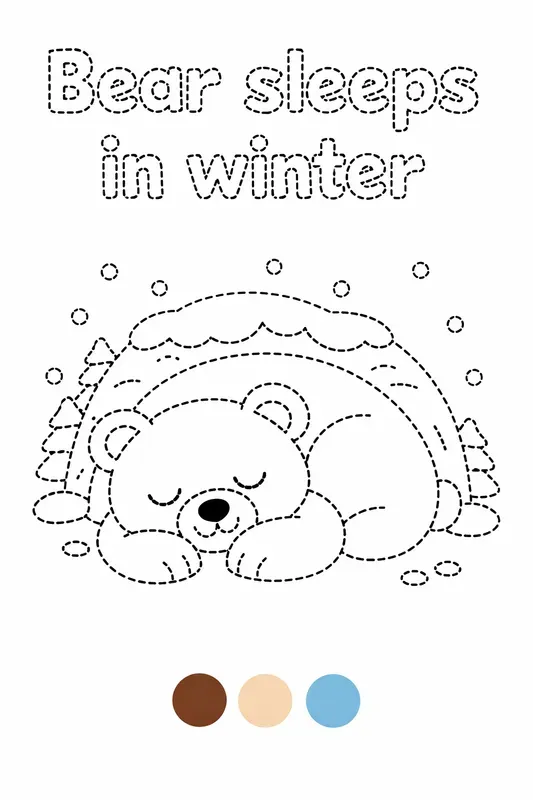 Animal Tracing And Coloring Worksheets