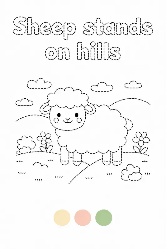 Animal Tracing And Coloring Worksheets