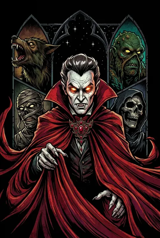 Classic Monster Mashup Horror Posters