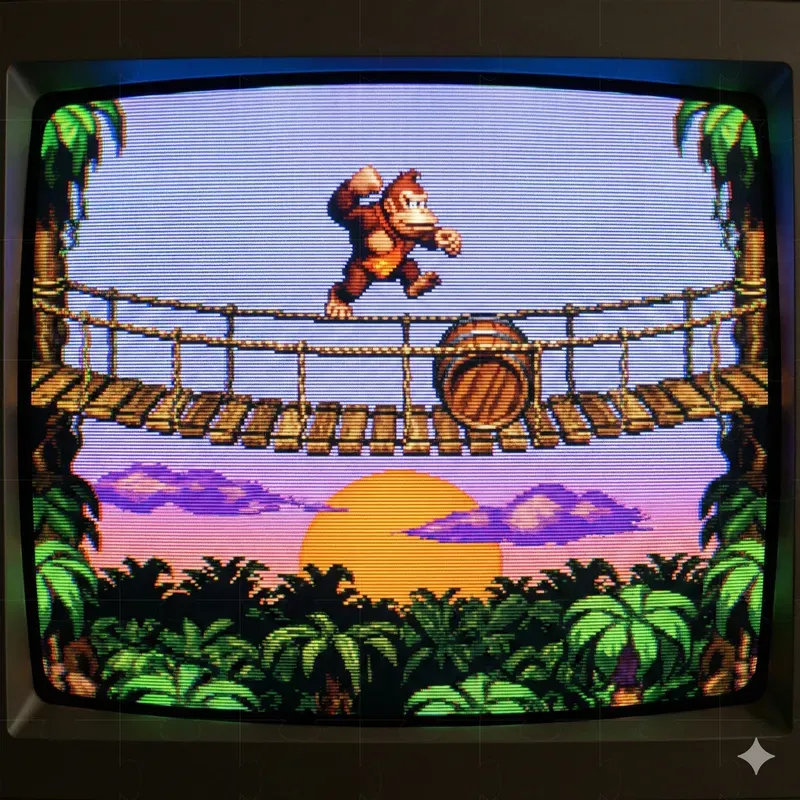 Television Screen 90s Snes Games