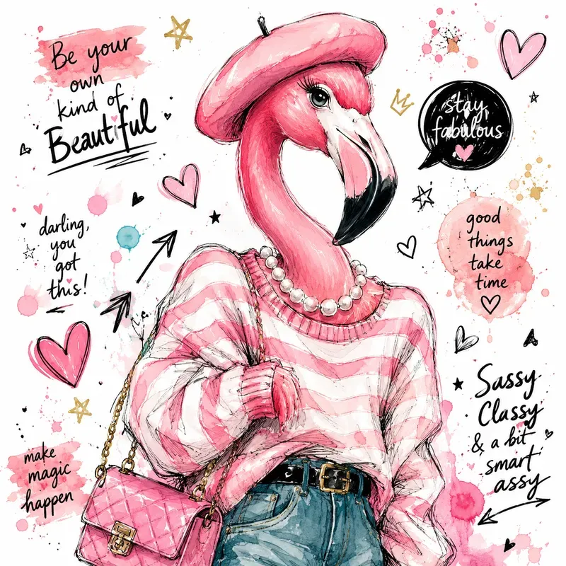 Whimsical Fashion Animal Sketches