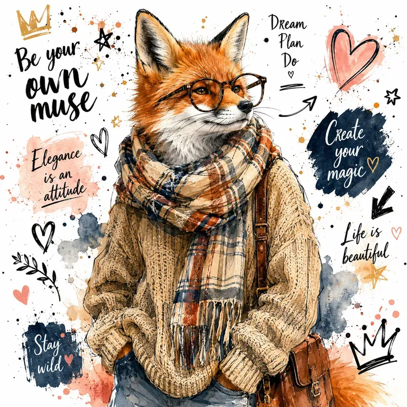 Whimsical Fashion Animal Sketches