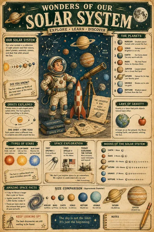 Vintage Educational Infographic Art
