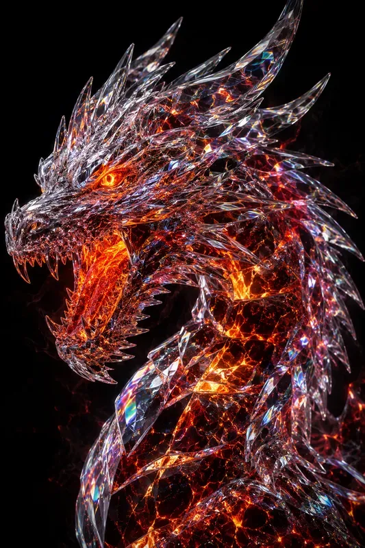 Glowing Crystal Portraits