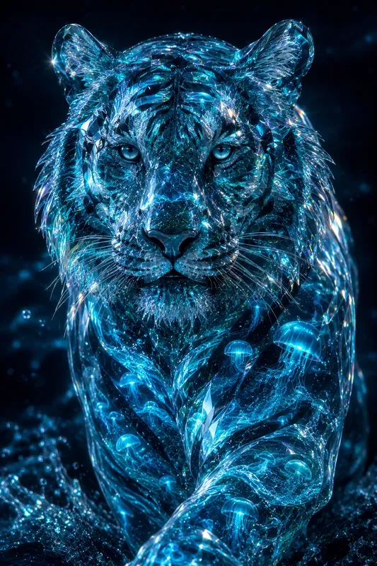 Glowing Crystal Portraits