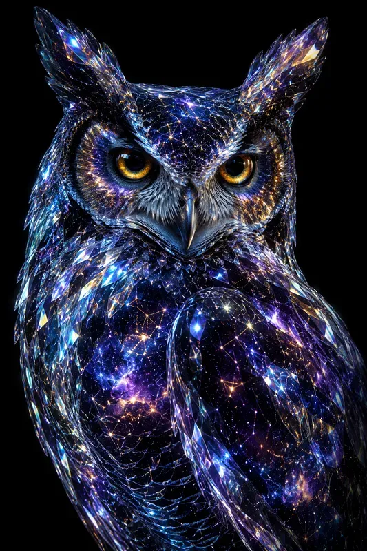 Glowing Crystal Portraits