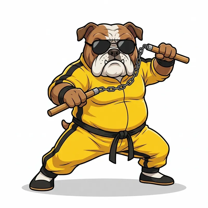 Anime Kung Fu Animals Vectors