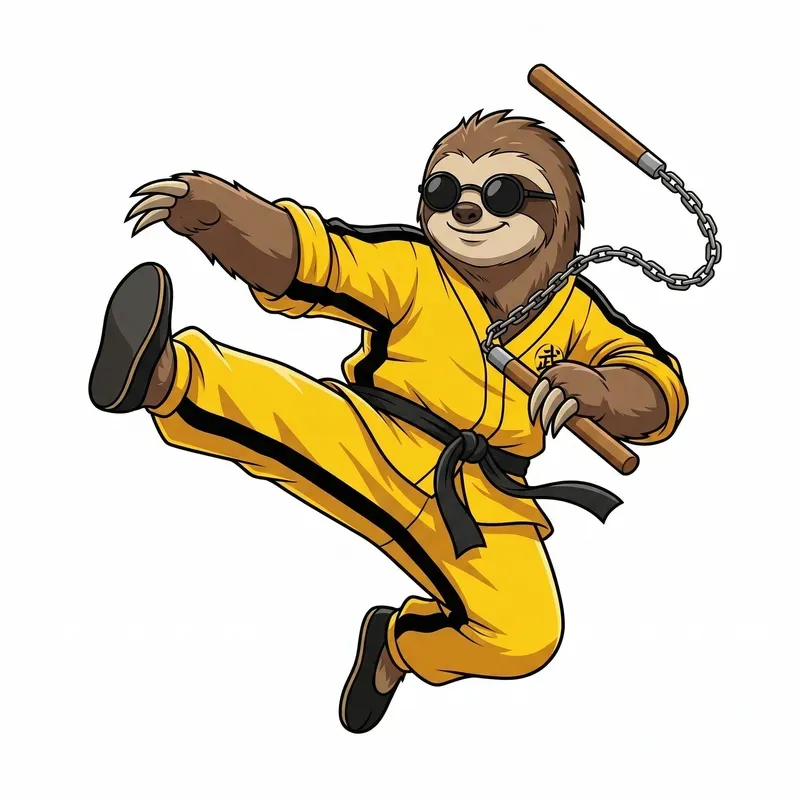 Anime Kung Fu Animals Vectors
