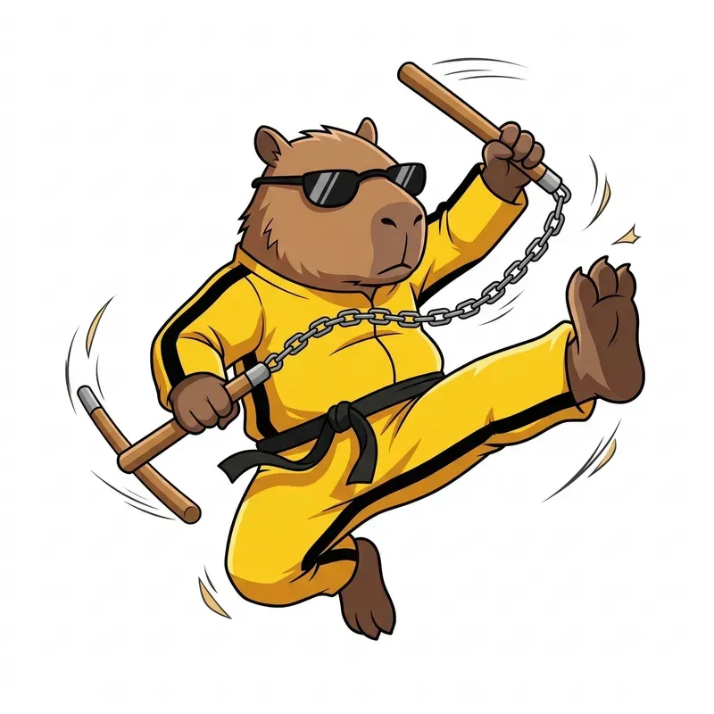 Anime Kung Fu Animals Vectors