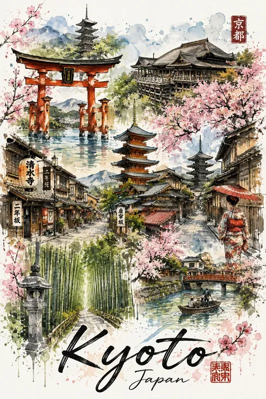 Vintage Travel Sketch City Posters