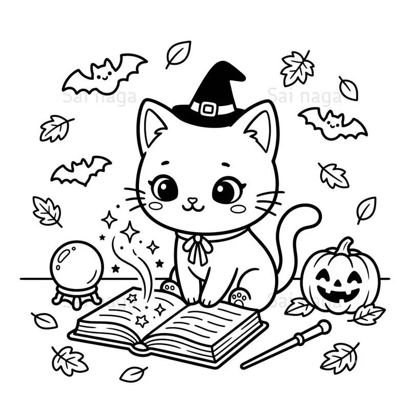Cute Halloween Colouring Pages For Etsy