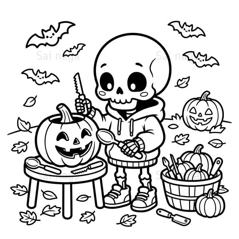 Cute Halloween Colouring Pages For Etsy