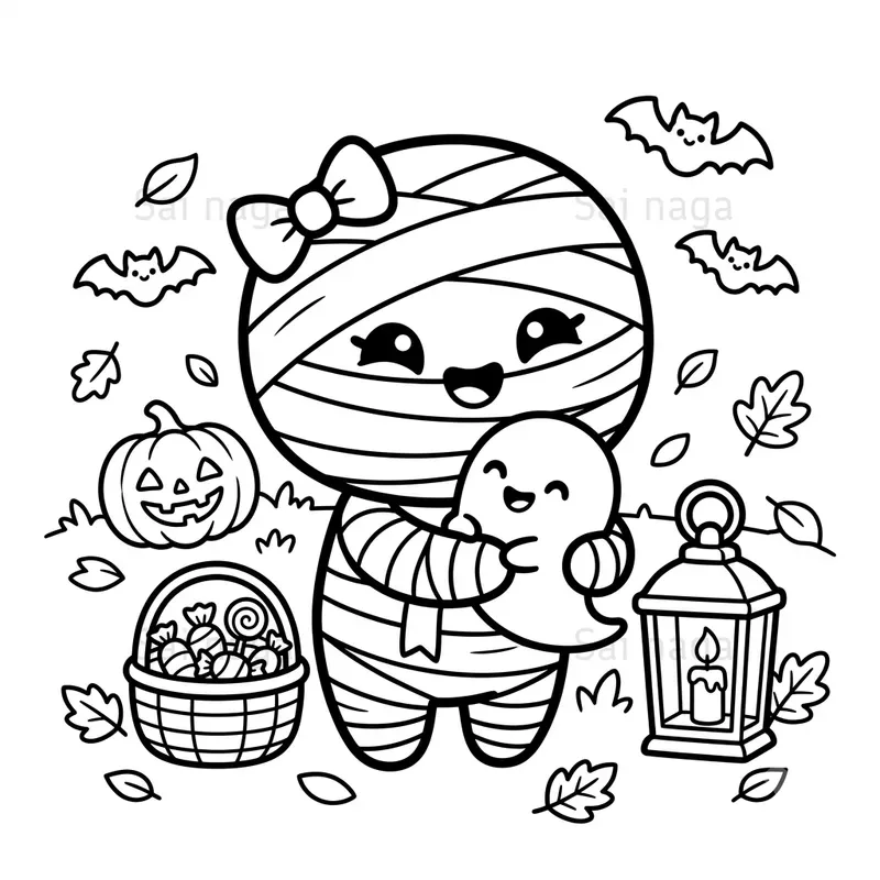 Cute Halloween Colouring Pages For Etsy