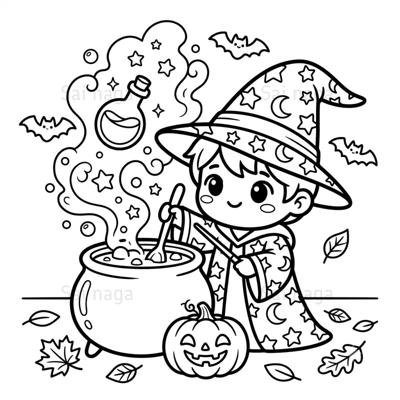 Cute Halloween Colouring Pages For Etsy