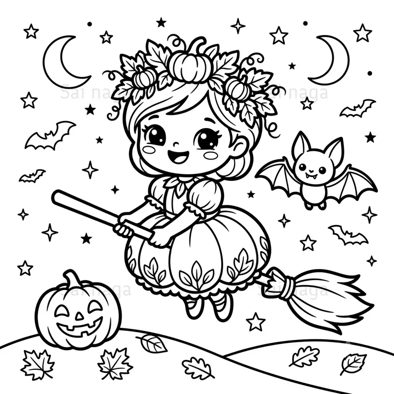 Cute Halloween Colouring Pages For Etsy