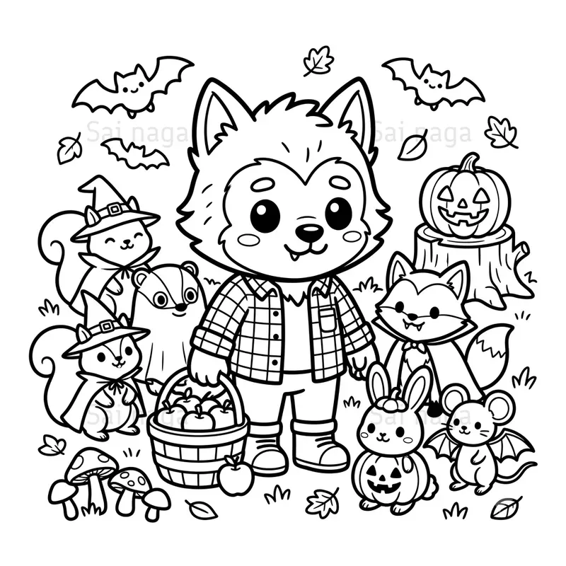 Cute Halloween Colouring Pages For Etsy