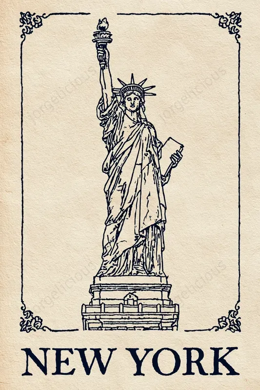 Vintage Engraved Travel Posters