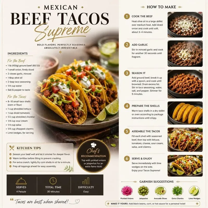 Premium Modern Recipe Infographics