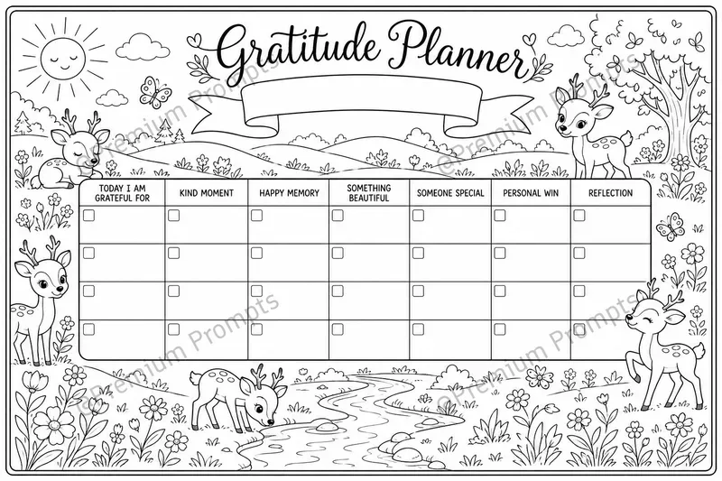 Adorable Kids Planner Coloring Pages