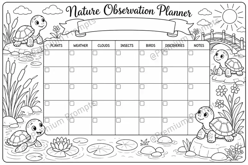 Adorable Kids Planner Coloring Pages
