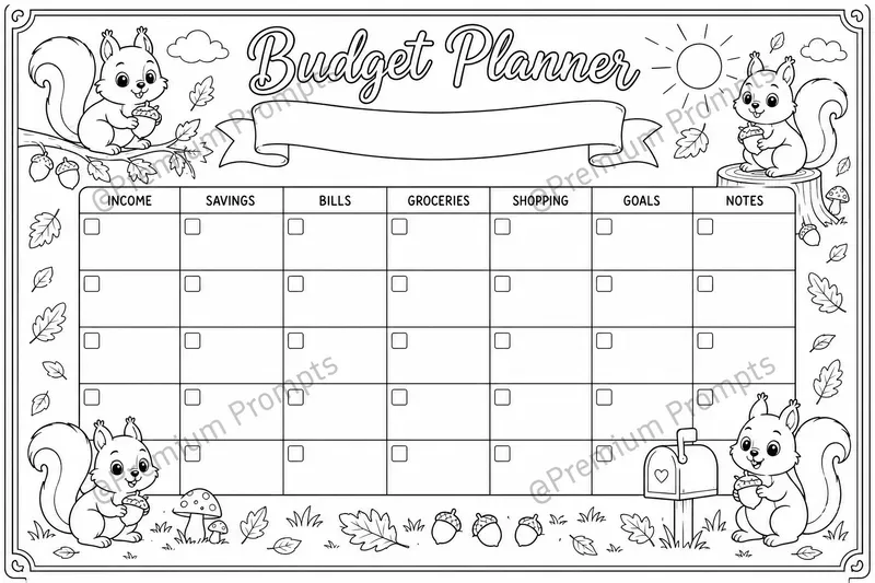 Adorable Kids Planner Coloring Pages