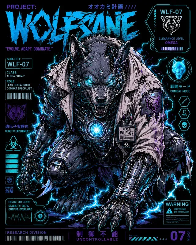 Cyberpunk Animal Scientist Tshirts