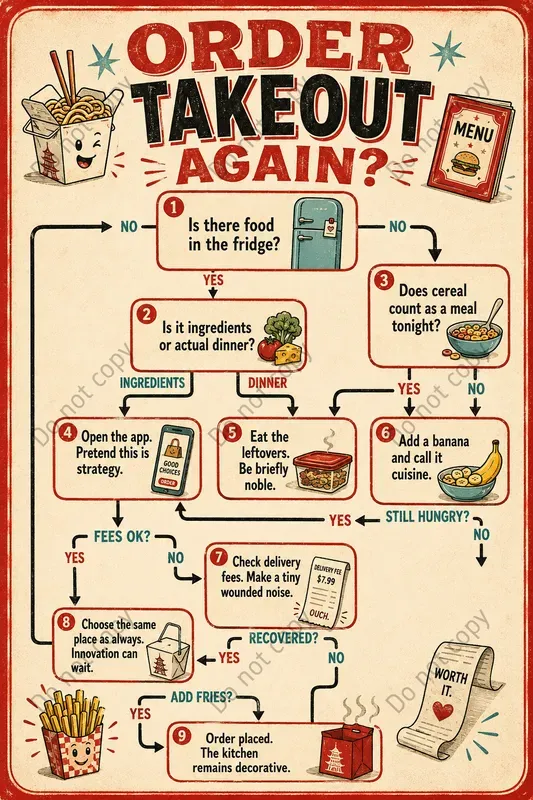 Funny Decision Flowchart Posters