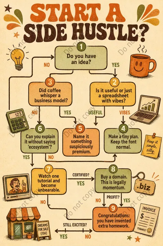 Funny Decision Flowchart Posters