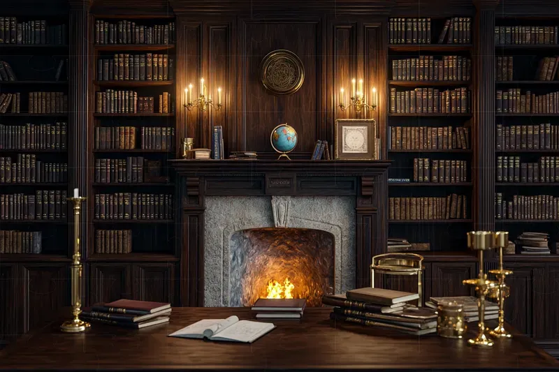 Real Dark Academia Interiors Photography